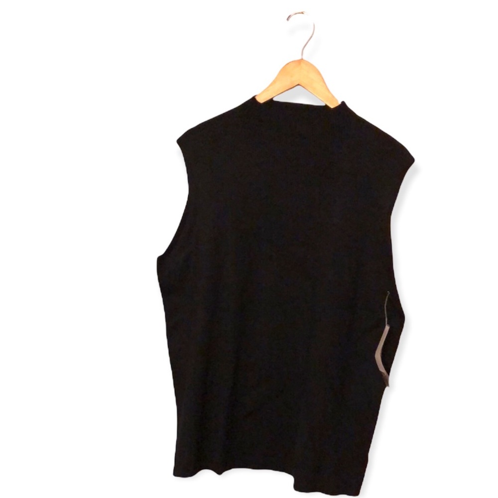 Size 3X Jones New York Essentials black silk/rayon sleeveless top